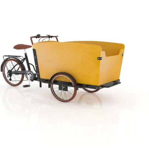 Three Wheel Family Cargo Bike Trike With Steel Frame
